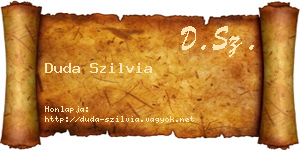 Duda Szilvia névjegykártya